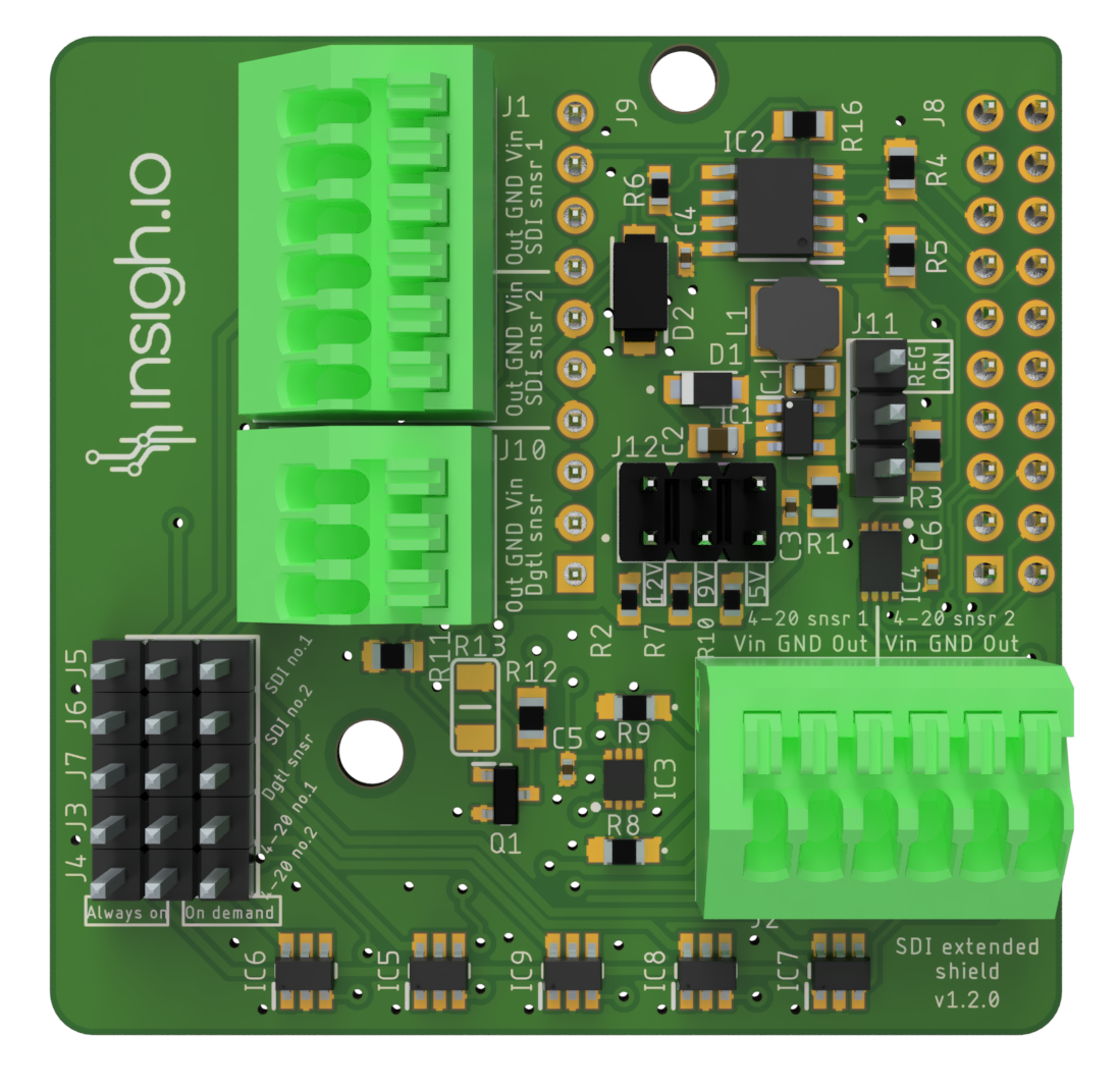 shield sdi12 4-20mA pulse counter