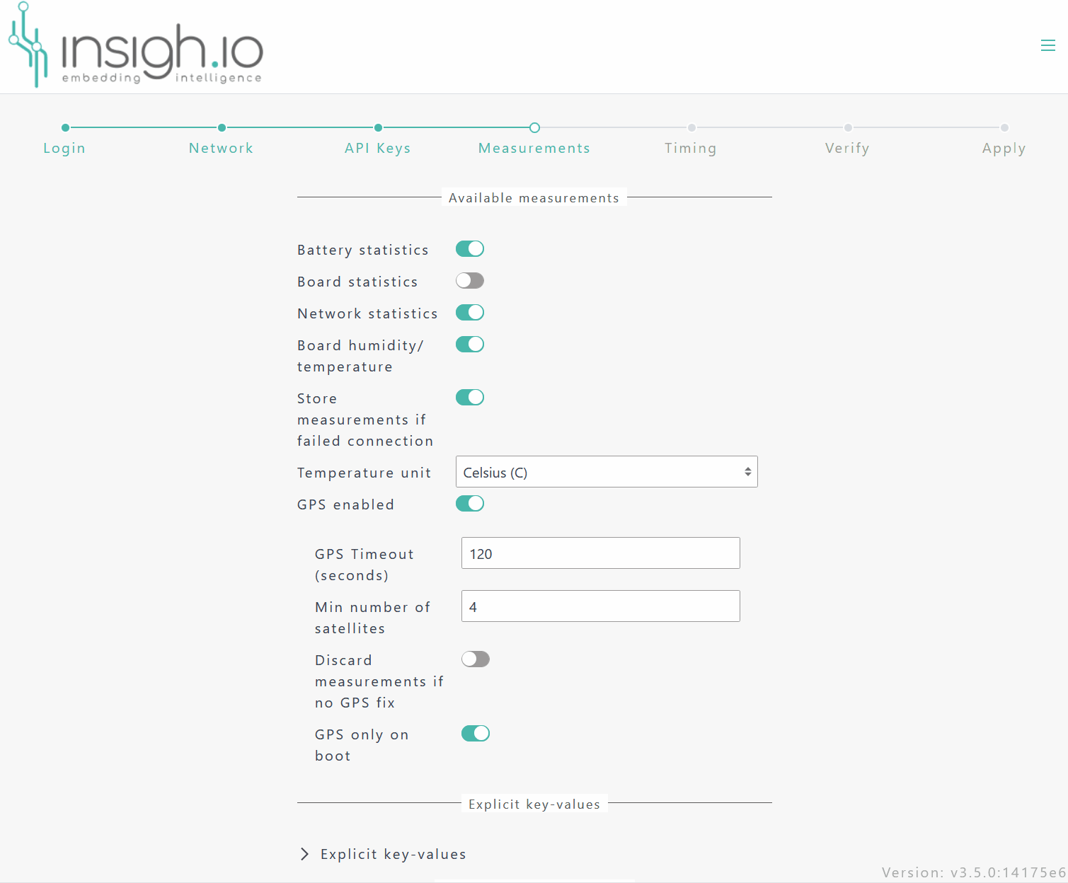 measurements generic configuration