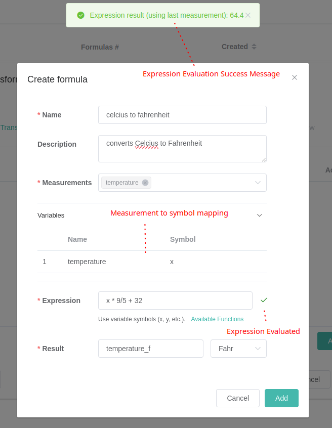 Formula Dialog